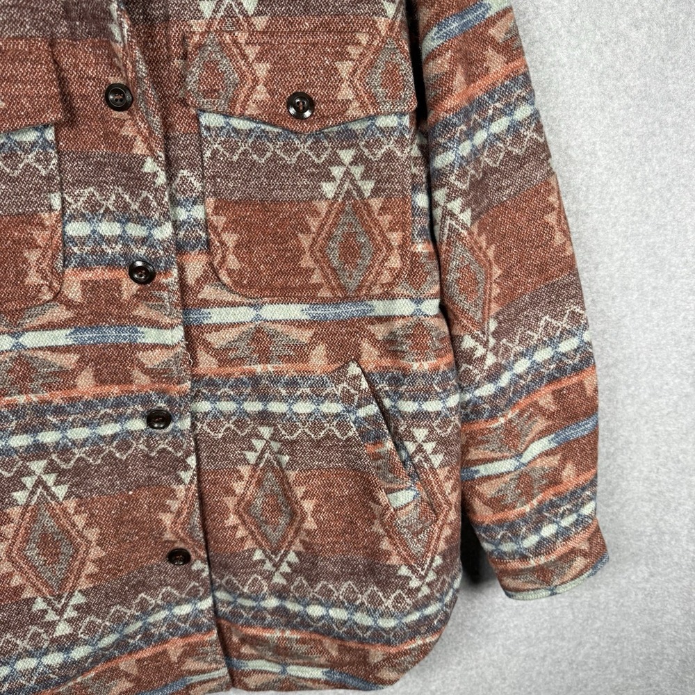 Heyday Aztec Jacket Mens Small Button Front Shacket - Picture 3 of 8